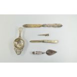 A Small But Interesting Collection of Small Silver Items ( 5 ) Items In Total.