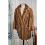 Ladies Short Blonde Mink Jacket fully lined, Hook and eye, rever collar,