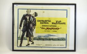 Framed Poster M-G-M '' The Journey '' Deborah Kerr And Yul Brynner Copyright 1959, Property Of