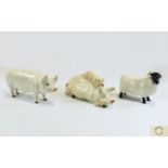 Beswick Collection Farm Animal Figures ( 3 ) In Total. Comprises 1/ Boar, CH.