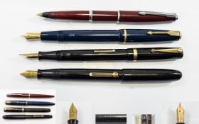 A Very Good Collection of Vintage Fountain Pens ( 4 ) Pens In Total.