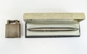 Parker Ballpoint Pen, original box. Together with a Dunhill lighter.