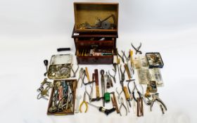 Collection Of Clock/Watch Repairers Tools And Related Items, To Include A Few Watch Straps,