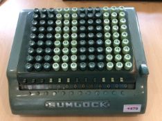 Bell Punch Company Limited Sumlock comptometer adding machine, Model No 912/D/117.
