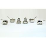 Antique - Islamic Niello - Solid Silver 6 Piece Cruet Set. c.1910 - 1920.