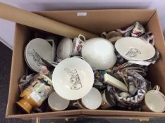 Box Of Misc Pottery And Collectables Comprising Cabinet Plates, Mugs,