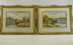 Harold Lawes 1865 - 1940 Pair of Watercolours of The Lake District and Scotland. Titled '