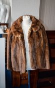 Mink Evening Jacket Short brown mink jacket with shawl collar,