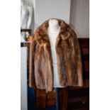 Mink Evening Jacket Short brown mink jacket with shawl collar,