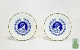 Royal Doulton - 1 Pair of Coasters, Rt Hon.