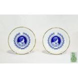 Royal Doulton - 1 Pair of Coasters, Rt Hon.