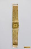 Bueche Girod 18ct Gold Cased - Manual Wind Wrist Watch, with Integral 18ct Gold Bracelet and Dial.