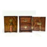 Edwardian - Miniature Well Made Quality Oak 2 Drawer Chest, In The Form of a Small Safe,