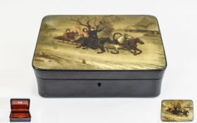 Late 19th/Early 20th Century Russian Lacquer Box,