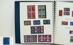 Great Britain Collecta 22 ring stamp album full of GB stamps from 1952 to 1971.