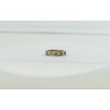 Ladies 9ct Gold Diamond Set Full Eternity Ring. Marked for 9ct. Ring Size ' O ' 3.8 grams.