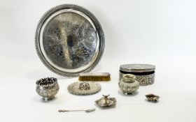 A Collection of Antique Silver and Silver Plated Items ( 10 ) Pieces In Total.
