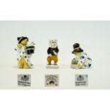 Coalport - Early Paddington Bear Figures From The 1970's ( 2 ) Comprises 1/ Paddington Reads a Book.