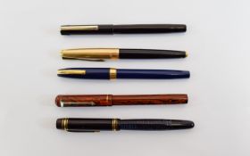 A Good Collection of Vintage Fountain Pens ( 5 ) In Total. 1/ Parker - Fountain Pen.
