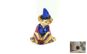 Royal Doulton Early Figurine ' Baba ' With Yellow and Purple Stripes Trousers. HN1230. Designer L.