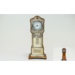 Edwardian - Nice Quality and Rare Miniature Walnut Cased Grandfather Clock,