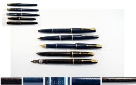 A Collection of Vintage Parker Fountain Pens ( 5 ) In Total. Comprises 1/ Parker 17 Fountain Pen.
