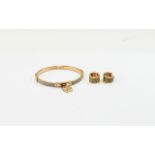 Michael Kors Stone Set Bangle and Matching Earrings.