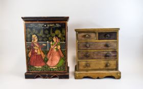 Miniature Sized Pine Chest, 2 Short Over 3 Long Drawers,