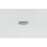 18ct Gold Three Stone Diamond Ring Set With Three Old Round Brilliant Cut Diamonds, Stamped 18ct,