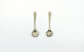 Pair of Silver Mustard Spoons.