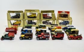 Collection of Matchbox Boxed Cars including Colmans Mustard 1922,, Liptons Tea 1927 Talbot,,