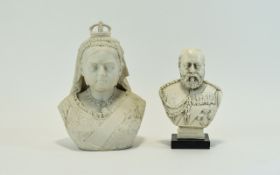 Queen Victoria Parian Bust, large likeness of Queen Victoria, Marked to back Turner & Wood