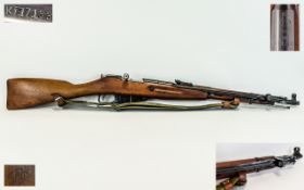 Russian - Mosin Nagant Military B/A Rifle, Complete with Folding Bayonet and Original Strap.