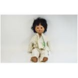 1970s Cicciobello Sebino Italian Doll - Japanese Style with Judo outfit on.