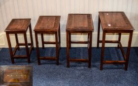 Nest Of Tables Four in total, dark wood,