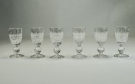 Waterford - Signed Cut Crystal Set of Si