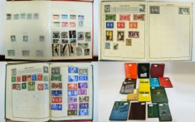 Box of sixteen assorted stamp albums con