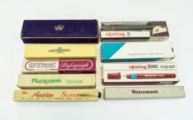A Good Collection of Vintage Pens with There Original Boxes ( 9 ) Pens with Boxes In Total - Please