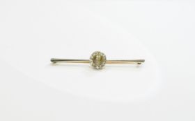 Ladies Art Deco Period 18ct Gold and Platinum Set Bar Brooch.