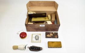 Mixed Lot of Oddments and Collectables comprising, odd decorative buttons, fountain pen,