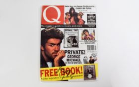 George Michael, super autograph on cover music magazine. Signed 'Love George'.
