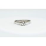 Ladies Platinum Set Single Stone Diamond Ring, Round Brilliant Cut Diamonds of Good Colour.