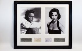 Richard Burton and Dame Elizabeth Taylor Signed Framed Montage,