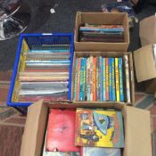 Four Boxes Of Children's Annuals To Include The Beano, The Dandy, Radio Fun,