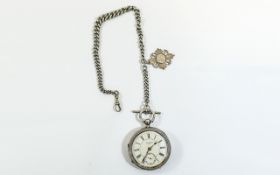 Victorian Heavy Silver Open Faced Pocket Watch, Maker C & R Winter of Preston,