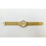 Gents Ingersoll - Quartz Gold Plated Wrist Watch with Pearl - Lustre Dial, Gold Markers.