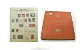 Excellent fully illustrated Schaubek Europa album well filled with stamps of all ages.