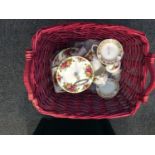 Mixed Lot Comprising Royal Albert Old Country Rose Two Tier Cake Stand, Two Tea Cups,