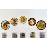 Wedgwood Clarice Cliff Ltd and Numbered Edition Cabinet Plates ( 5 ) In Total, 3 with