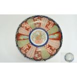 Japanese 19 th Century - Large Circular Shaped Imari Charger / Dish of Shallow Form,